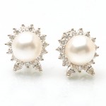Platinum Pearl Earrings