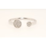 14K White Gold Double Disc Ring