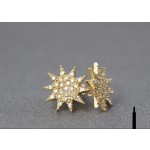 Pave star earrings
