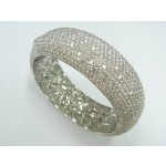Wide micro pave diamond bracelet