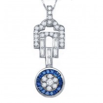 Diamond and Sapphire Pendant