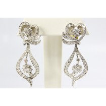 Platinum Diamond drop earrings