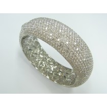 Wide micro pave diamond bracelet