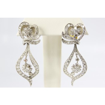 Platinum Diamond drop earrings