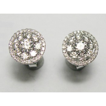 Diamond cluster  earrings.